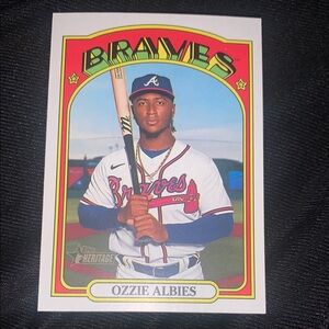 Ozzie Albies Braves Baseball Card